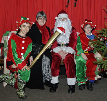 Santa with Olympic Torch bearer Kate Steer - Derek Hayward - 8 December 2012