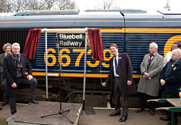 66739 being named at Horsted Keynes - John Sandys - 28 March 2013