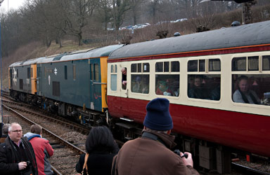 Class 73s on the rear of the train at Horsted Keynes - John Sandys - 28 March 2013