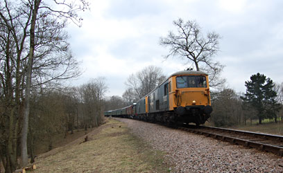 73207, 73119 and B473 on the Blue Belle Special - Reuben Smith - 28 March 2013