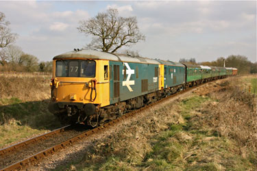 73207 and 73119 on the Blue Belle Special - Steve Lee - 28 March 2013