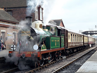 263 with Pullman dining train at Sheffield Park - Simon Lathwell - 3 March 2013