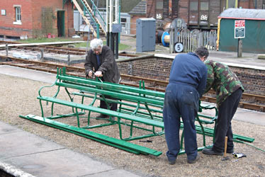 Seat construction at Horsted Keynes - Richard Salmon - 9 March 2013