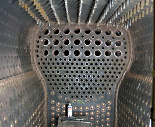 Inside the firebox of S15 No.847 - Lewis Nodes - 24 March 2013