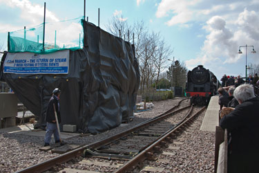 9f at East Grinstead with Water Tower - John Sandys - 2 April 2013