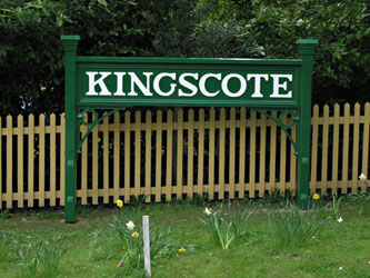 New forecourt sign at Kingscote - Richard Hill - 7 May 2013