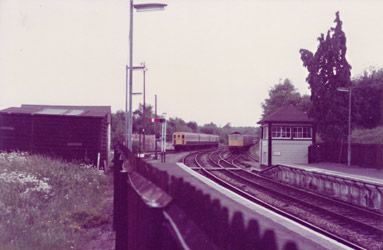 Class 33 with ECS at the South end of East Grinstead - Martin Malins - 1983