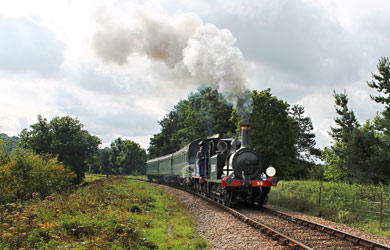 55 and 323 at Horsted House Farm crossing - Nathan Gibson - 15 Sept 2013