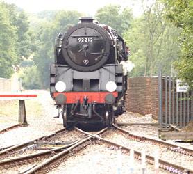 9F comes off the viaduct - Huw Lloyd - 14 Sept 2013