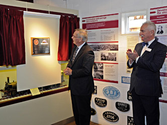 The Duke unveils the commemorative plaque - Derek Hayward - 10 October 2013