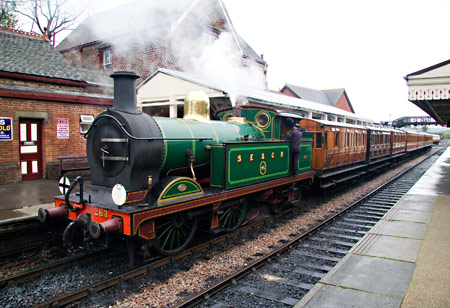 H-class with Victorian carriages at Sheffield Park - John Sandys - 31 October 2013