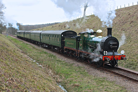 C-class heading service train with P 178 on rear - Steve Lee - 2 March 2014