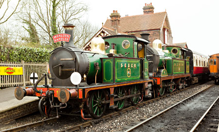 178 and 263 ready to leave Sheffield Park with the Sunday afternoon tea train - Stephen Garratt - 30 March 2014