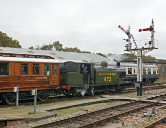 B473 and GN Saloon at Horsted - Brian Lacey - 18 Oct 2014