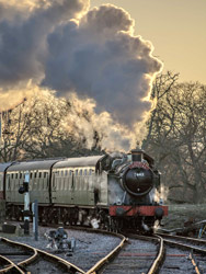 5643 approaches Horsted Keynes with Santa Special - Nick Burgess - 13 December 2014