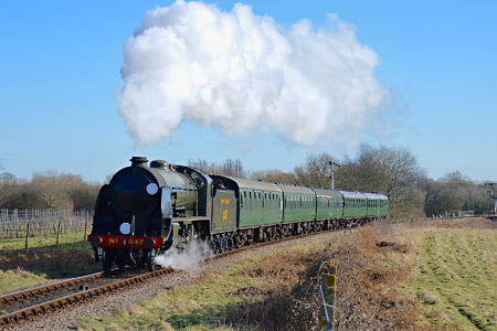 847 with the 2.45pm from Sheffield Park - Steve Lee - 17 February 2015
