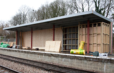 Canopy under construction at East Grinstead - John Sandys - 26 March 2015