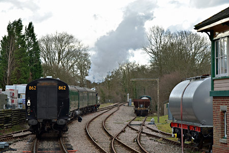 H-class heads its train north from Kingscote - Brian Lacey - 10  January 2015