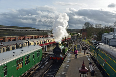H-class readies itself for the 1.30 departure from Sheffield Park - Brian Lacey - 10  January 2015