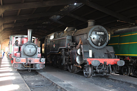 80151 and Baxter in the loco shed at Sheffield Park - Tony Sullivan - 4 June 2015