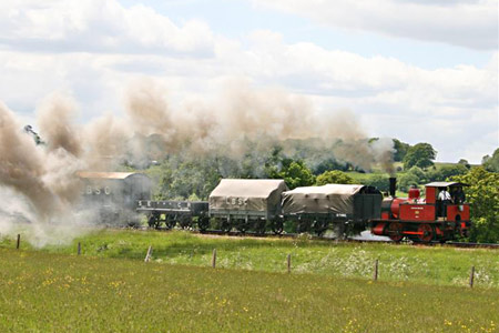 Baxter with vintage goods train - David Long - 30 May 2015