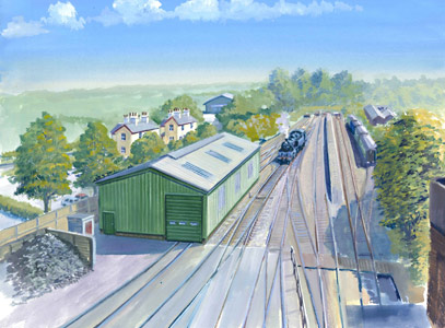 Artist's impression of new locomotive maintenance facility