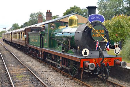 C-class at Horsted Keynes with the Pullman train for a wedding - Steve Lee - 25 July 2015