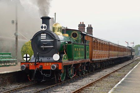 H-class with Victorian carriages at Horsted Keynes - Steve Lee - 30 August 2015