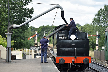 Q-class takes water at Sheffield Park - Brian Lacey - 30 July 2015