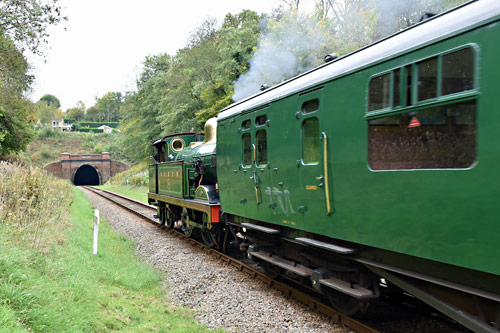 H-class with Autumn Tints approaching tunnel - Brian Lacey - 19 October 2015
