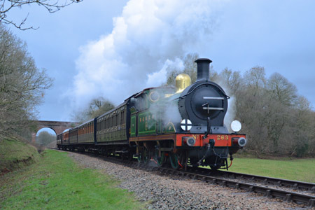 H-class with the Edwardian set at Three Arch Bridge - Steve Lee - 1 January 2016
