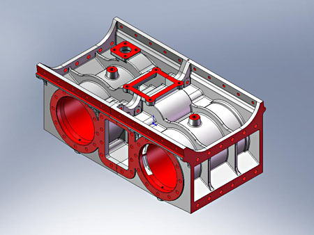 Drawing for P-class cylinder block castings