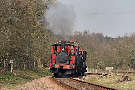 Baxter with goods train at West Hoathly - Brian Lacey - 2 April 2016