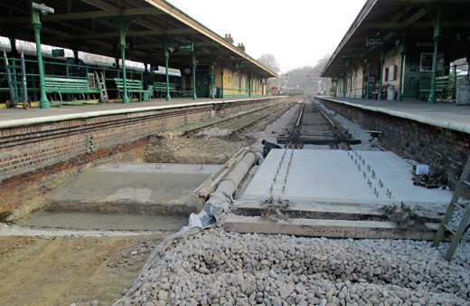 Platform 2-3 roads at Horsted Keynes - Bruce Healey - 15 March 2017