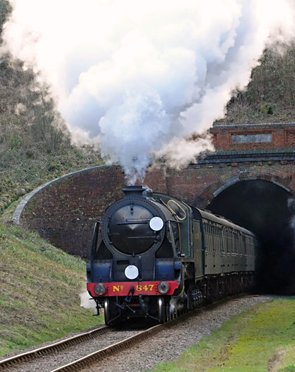S15 on service train exiting Sharpthorne tunnel - Brian Lacey - 24 February 2017