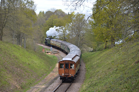 'Flying Scotsman' heads away from Horsted House Bridge - Andrew Crampton - 13 April 2017