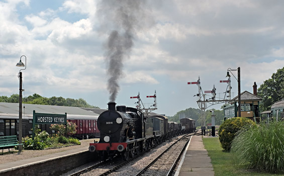 Q-class arrives at Horsted Keynes with the goods train - Brian Lacey - 17 June 2017