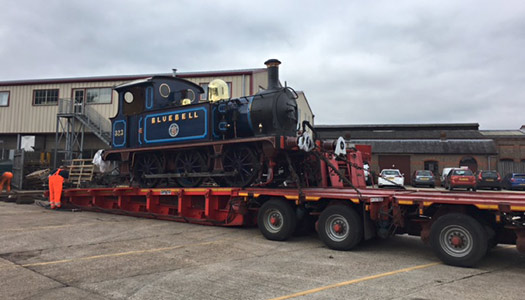 P-class No.323 on low-loader ready to leave Sheffield Park - Robert Hayward - 18 September 2017