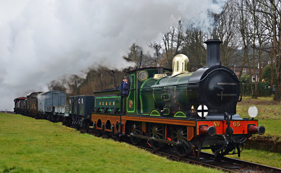 O1 No.65 with the demonstration goods train, at West Hoathly - David Long - 10 March 2018
