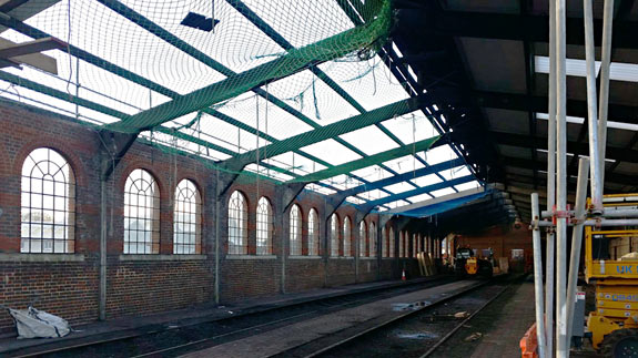 The second half of the loco shed roof being replaced - Martin Lawrence - 7 March 2018