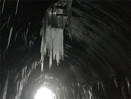 Icicles in tunnel - Mark Duhig - 3 March 2018