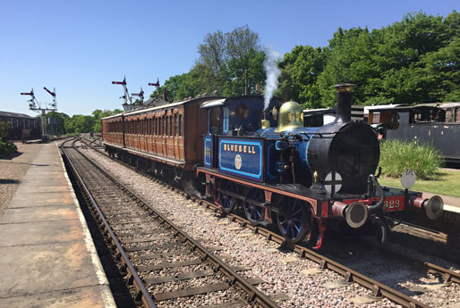 323 on test run with two Mets at Horsted Keynes - Reuben Smith - 15 May 2018