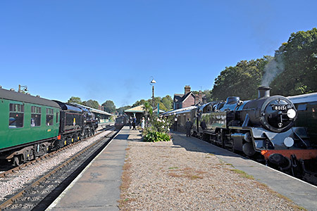 Three locomotives at Horsted Keynes - Brian Lacey - 21 September 2019