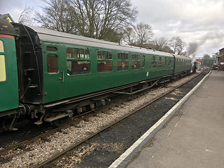 Bulleid carriages 2526 & 1482 on the Mid Hants Railway - James Young - 3 March 2020