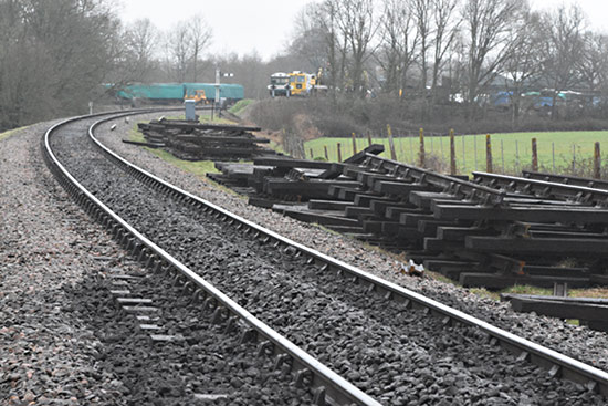 Track re-laying within sight of Horsted Keynes - Jon Goff - 31 January 2020