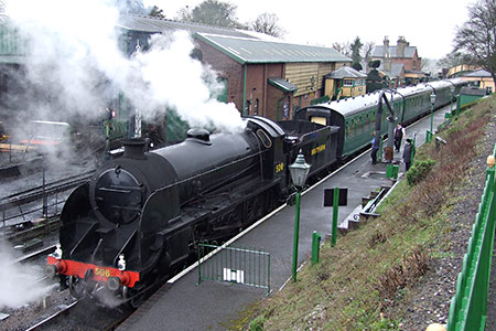 Mid Hants Railway S15 506 with Bulleid carriages at Ropley - Richard Salmon - 15 March 2020
