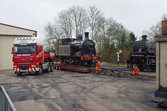 TVR 85 being unloaded at Sheffield Park - Colin Tomlins - 11 March 2020